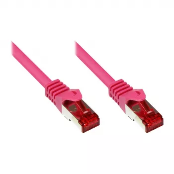 RNS® Patchkabel mit Rastnasenschutz, Cat. 6, S/FTP, PiMF, PVC, 250MHz, magenta, 50m, Good Connections (8060-500M)