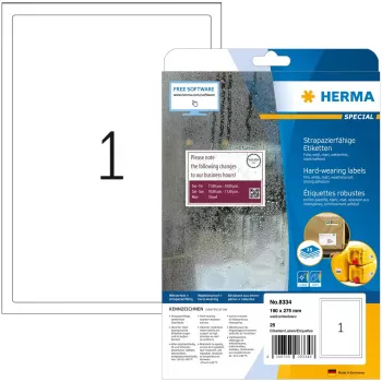 Pašlīmējoša printera etiķete HERMA Signs A4 190x275 mm