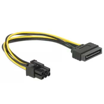 Delock 82924 SATA 15-pin uz 6-pin PCI Express strāvas kabelis