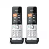 Gigaset COMFORT 500HX duo Analog/DECT telefons ar zvana identifikāciju Melns, Sudrabs