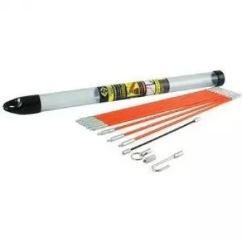 C.K T5411 kabeļu vilkšanas stieņu komplekts, 10 stieņi pa 33 cm (kopā 3,3 m), ar kabeļa āķi