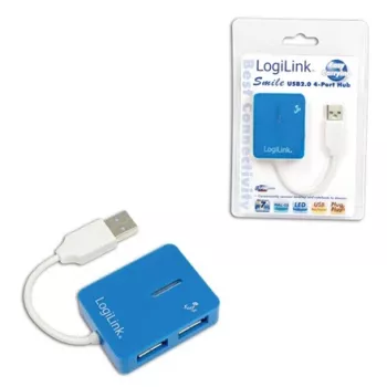 LogiLink USB 2.0 4-Port Hub - Zils