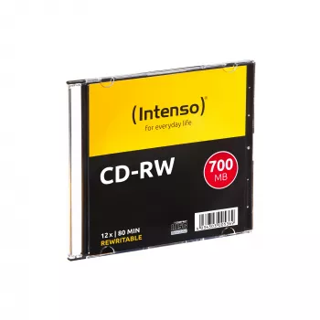 Pārrakstāms CD-RW INTENSO 700 MB / 80 min, 12x, 10 iepakojumā, 120 mm (slimcase)