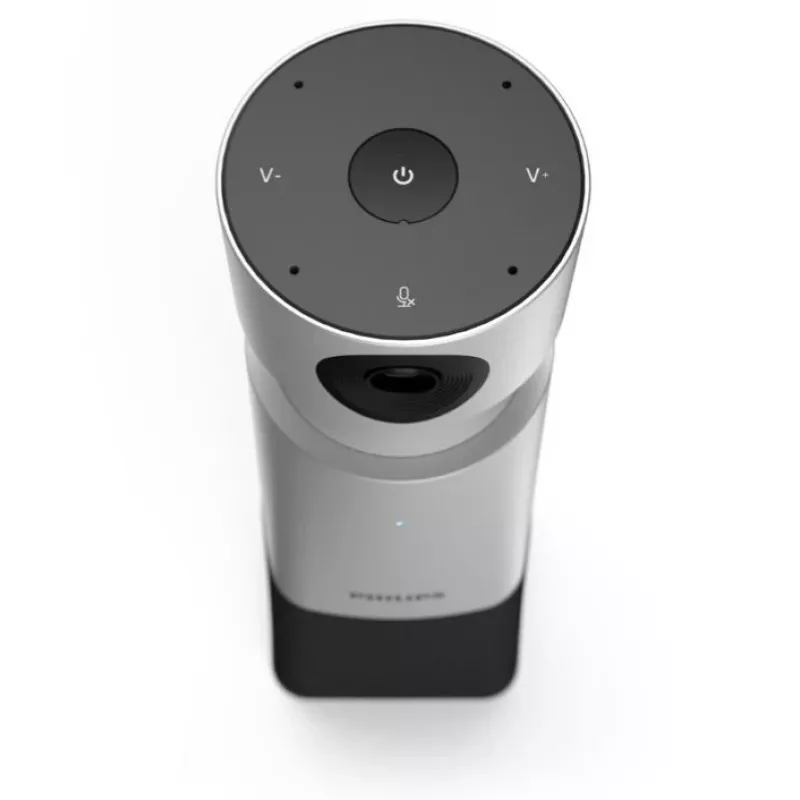 Philips PSE0550 SmartMeeting portatīva 4K kamera videozvaniem ar iebūvētu mikrofonu, 30 kadri/s, USB, melnā un sudraba krāsā
