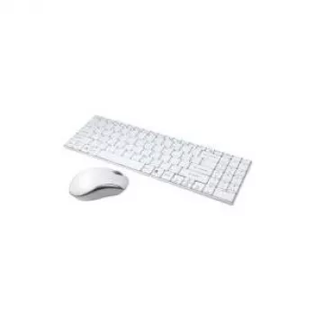 Logilink Combo Set ar Autolink - Bezvadu tastatūras un peles komplekts - 2,4 GHz - Vācu izkārtojums - Balts (ID0109)