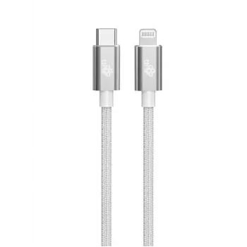 TB kabelis USB-C - Lightning pīts 1m, sudrabs