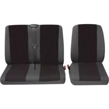 Auto sēdekļa pārvalks PETEX vadītāja sēdeklim, poliesters, sarkans/antracīts, modelis 30071912