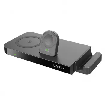 UNITEK MagMighty Combo 5 5-in-1 bezvadu lādētājs melns