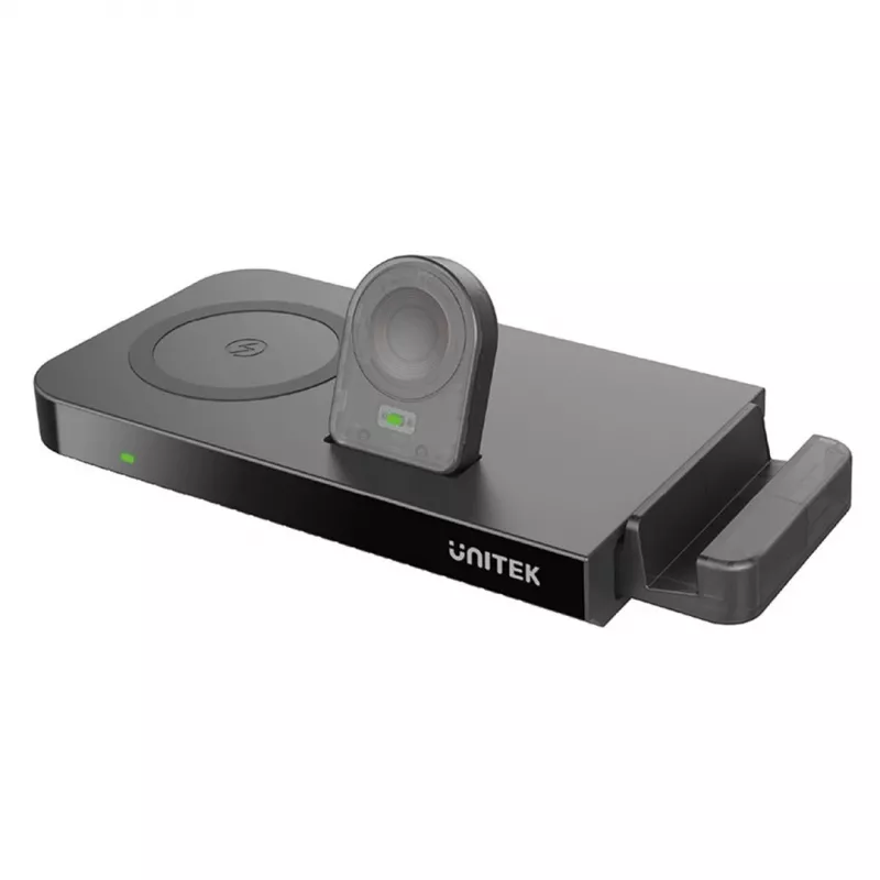 UNITEK MagMighty Combo 5 5-in-1 bezvadu lādētājs melns