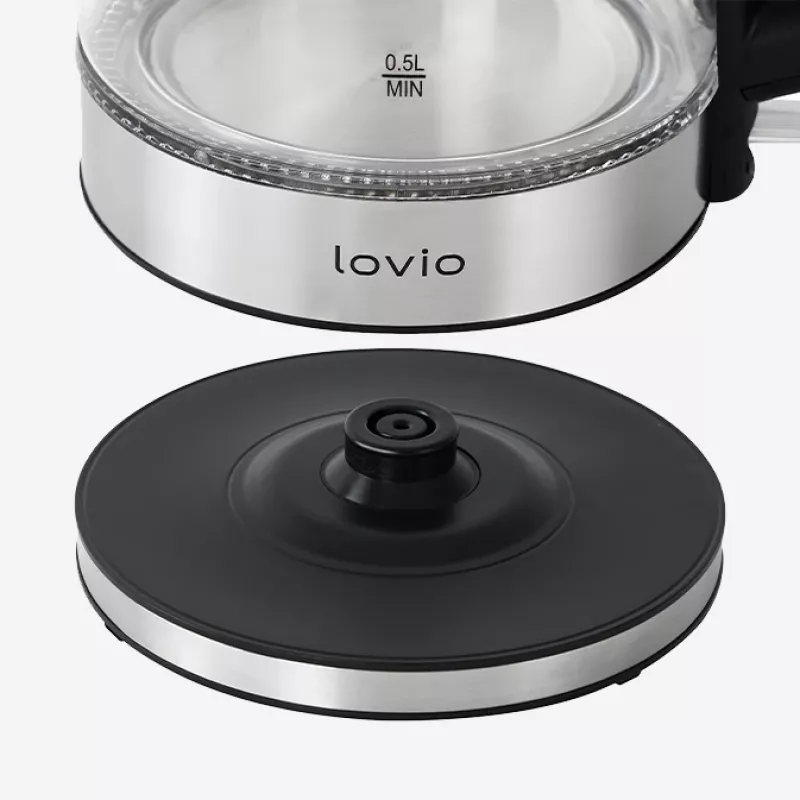 Elektriskā tējkanna Lovio 1.7L 2200W Stikla
