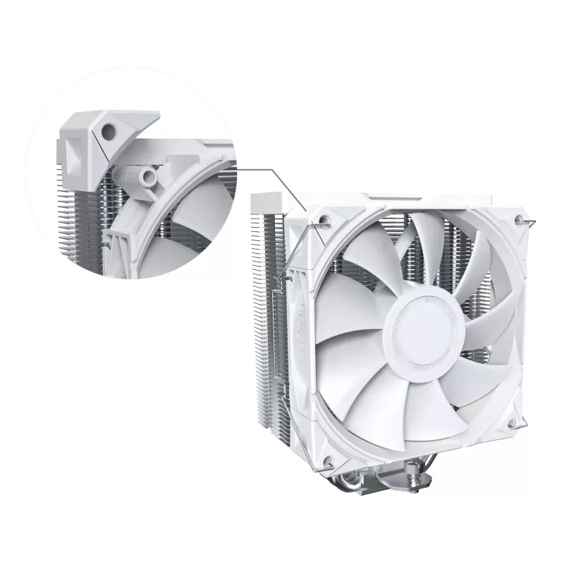 Montech NX400 procesora gaisa dzesētājs, dažādām ligzdām, 120 mm, balts
