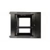 Extralink Rack skapis 9U 600x600 AZH Melns, sienas stiprinājums, veramās durvis