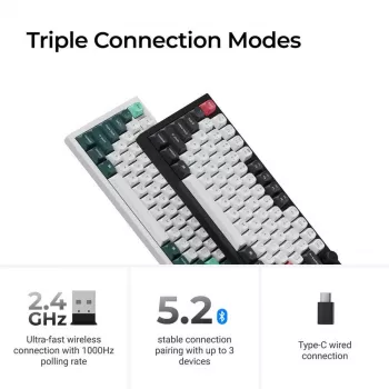 Mehāniskā tastatūra Keychron Q6 HE QMK ar Gateron Double-Rail magnētiskajiem stabilizatoriem