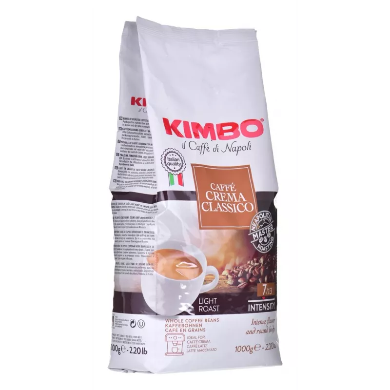 KIMBO Caffe Crema Classico veselas kafijas pupiņas 1 kg
