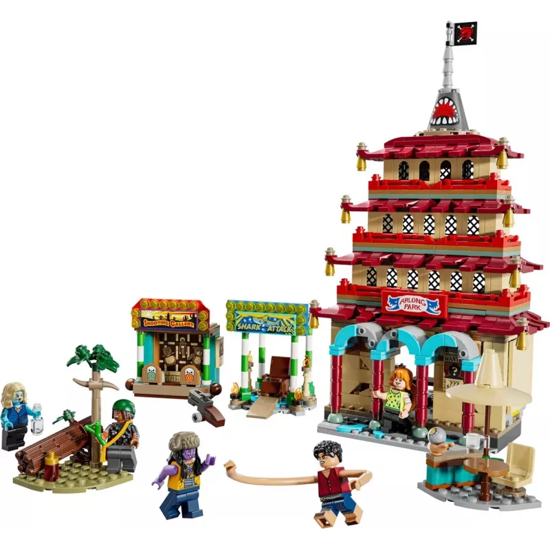 LEGO komplekts One Piece Arlong Parks 75638 — 926 detaļas, 5 minifigūras, ieteicamais vecums 9+, detalizēta ainava