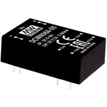 Tīkla adapteris/invertors Mean Well DCWN06C-15, 6 W, ieeja 36–72 V, izeja 15 V