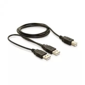 DELOCK USB 2.0 B kabelis -> USB-A Barošana + Barošana/Dati