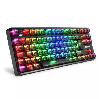 Mehāniskā spēļu tastatūra Sharkoon Crystal Shark Black DE ar RGB apgaismojumu