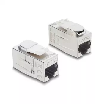 DELOCK keystone savienotājs RJ45 sievišķais uz RJ45 sievišķo — tīkla pagarinātājs 90796