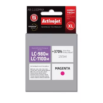 Activejet AB-1100MNX tinte (aizstāj Brother LC1100/LC980M; Supreme; 19,5 ml; magenta)