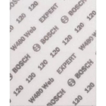 Slīpēšanas loksnes Bosch W480 Web 1/4 G120 115×140 mm, 10 gab. iepakojumā (MPN 2608902385)