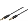 Audio kabelis Microconnect AUDLL1.5 1,5m 3,5mm vīrietis-vīrietis Melns