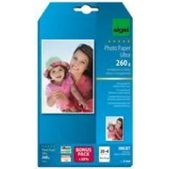Fotopapīrs Sigel IP 656 spīdīgs 10x15 cm 260 g/m² 72 loksnes