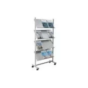 Helit H6813499 metāla plauktu statīvs, pelēks, 4 plaukti, 750x390x1580 mm