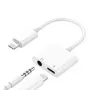 Divkāršs adapteris iPhone Lightning — 3,5 mm austiņas un lādētājs