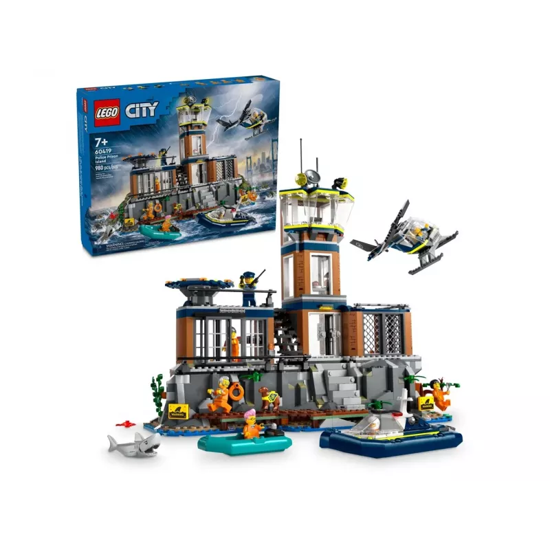 LEGO City Policijas iecirknis un cietuma sala 60419 — 980 gab., 7 minifigūras