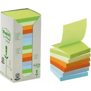 3M Post-it piezīmju lapiņas kvadrātveida, zila, zaļa, rozā, violeta, 100 lapiņas