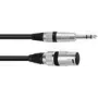 Audio kabelis XLR (3-pin) 6,35mm Omnitronic 3022075E 0,2m Melns