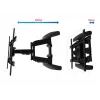 TV sienas stiprinājuma rāmis ESPERANZA ERW021 40–85 collu plakanajiem televizoriem, metāls, slīpums, 6–50 cm attālums, 68 kg kapacitāte, VESA 200x100–600x500 mm