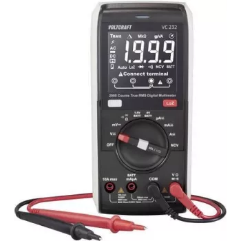 VC232 rokas multimetrs digitālais CAT III 600 V, displeja skaitīšanas spēja 2000 (VC-12884300)