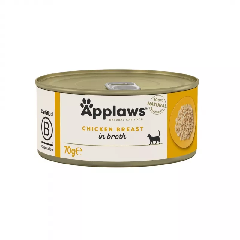 Applaws Adult Chicken 70 g slapjā kaķu barība — bez graudiem, lipekļa un sojas