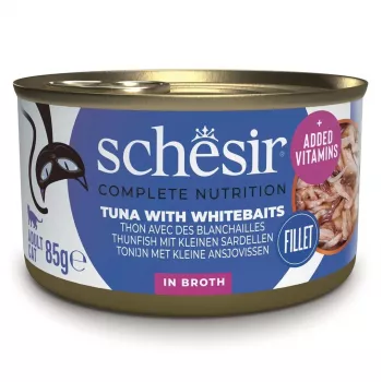 SCHESIR vārītā ūdenī Tuncis ar reņģēm - mitrā kaķu barība - 85 g