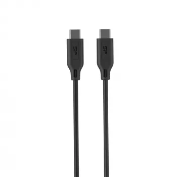 USB kabelis Silicon Power LK15CC 1m USB-C Melns 0.48 Gbit/s