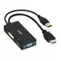 Lindy HDMI uz DisplayPort, DVI un VGA pārveidotājs, 0.15 m, 2160p, Melns