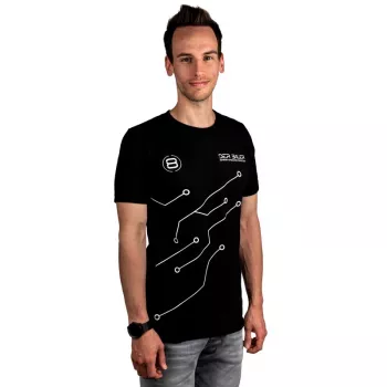 T-krekls der8auer PCB-Design XL — der8auer T-krekls ar shēmas plates dizainu (XL)