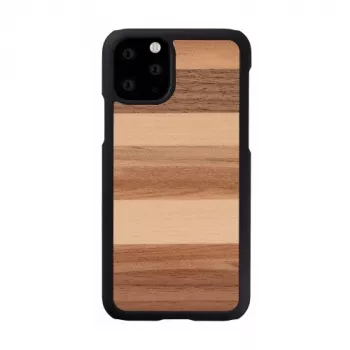 Aizsargmaciņš man and wood iPhone 11 Pro — Black Sand, dabīgs koks un polikarbonāts