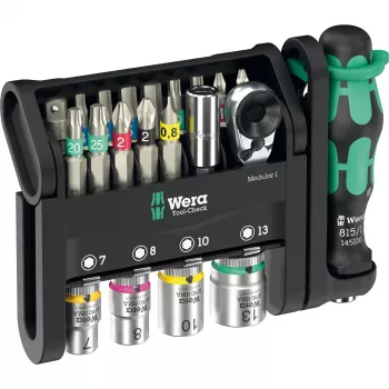 Instrumentu komplekts Wera Tool-Check Modular Set 1 – 50 daļu modulārs darbnīcas komplekts, jaukti uzgaļi un uzgriežņu atslēgas
