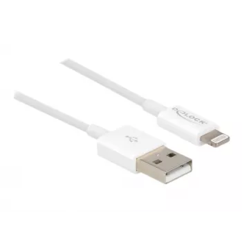 DeLOCK 83000 USB datu un barošanas kabelis iPhone iPad iPod balts 1 m