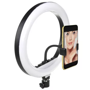 Maclean MCE610 10 12W LED gredzena gaisma ar statīvu un Bluetooth slēdzi