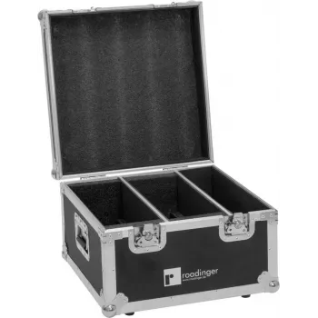Flightcase Roadinger 2x LED CLS-18 QCL RGB/WW gaismām - aizsargājošs transporta korpuss