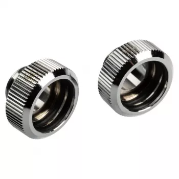 Adapteris G1/4 collu vīriešu uz 16 mm cieto cauruli BitsPower Touchaqua TA-FH16-GS, 2 gab., sudrabs