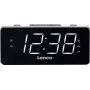 Lenco CR-18 - Modinātājpulkstenis - Digitāls - FM - LED - 4.57 cm (1,8 collas) - Melns - Sudrabs