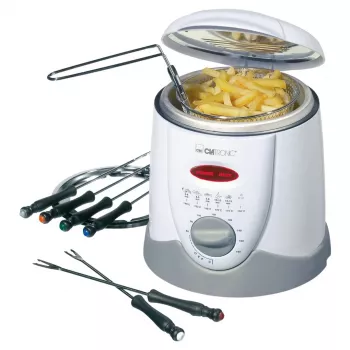 Clatronic FFR 2916 Vienkāršs 1 L Brīvi stāvošs 900 W Fritieris Pelēks, Balts