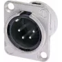 Neutrik NC4MDL1 XLR savienotājs, vīrišķais, 4 kontaktu, melns/sudrabs