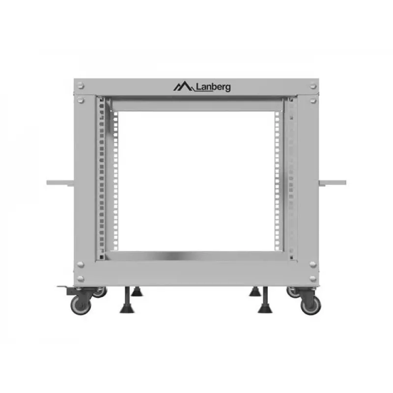 Atvērtais statīvs 19 inch 9U 600x600-1100 regulējams pelēks