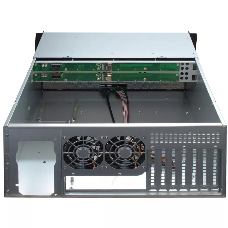 Servera korpuss Inter-Tech 4U-4408 Rack Melns, Sudrabs